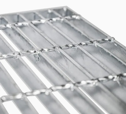 Nắp cống thoát nước bằng thép không gỉ chống ăn mòn, lưới grating, thanh phẳng có răng cưa
