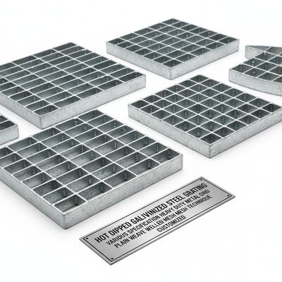 Hot Dipped Galvanized Heavy Duty Steel Grating Customizable Metal Grating for Industrial Use